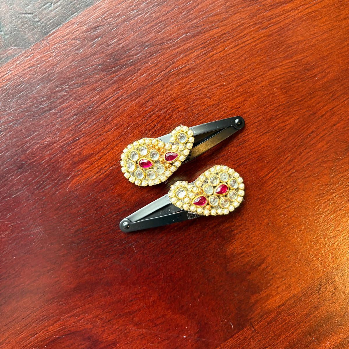 Paisley Hair Clips - Pair