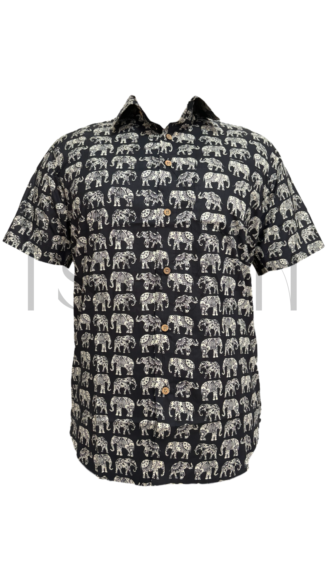 Classic Elephant Printed Cotton Shirt