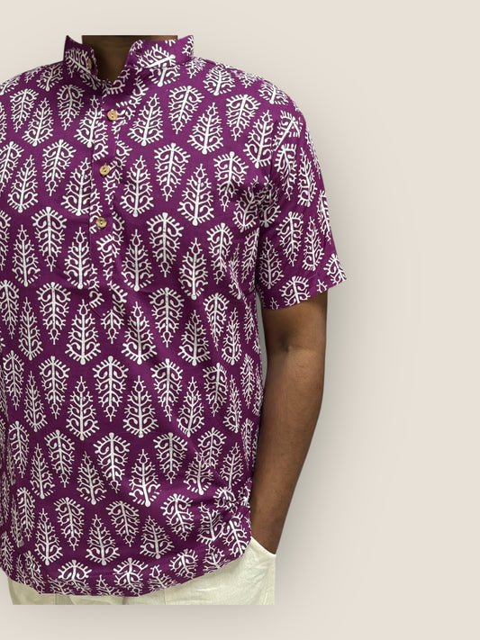 Purple Cotton Kurta