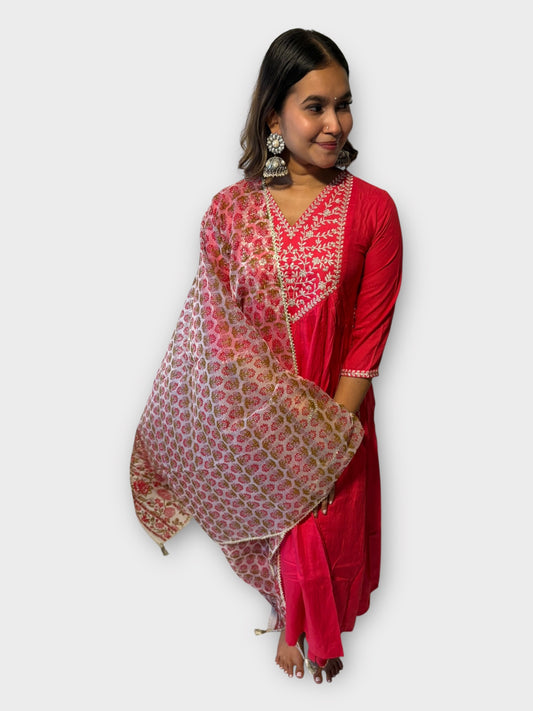 Pink x Silver Rayon Suit