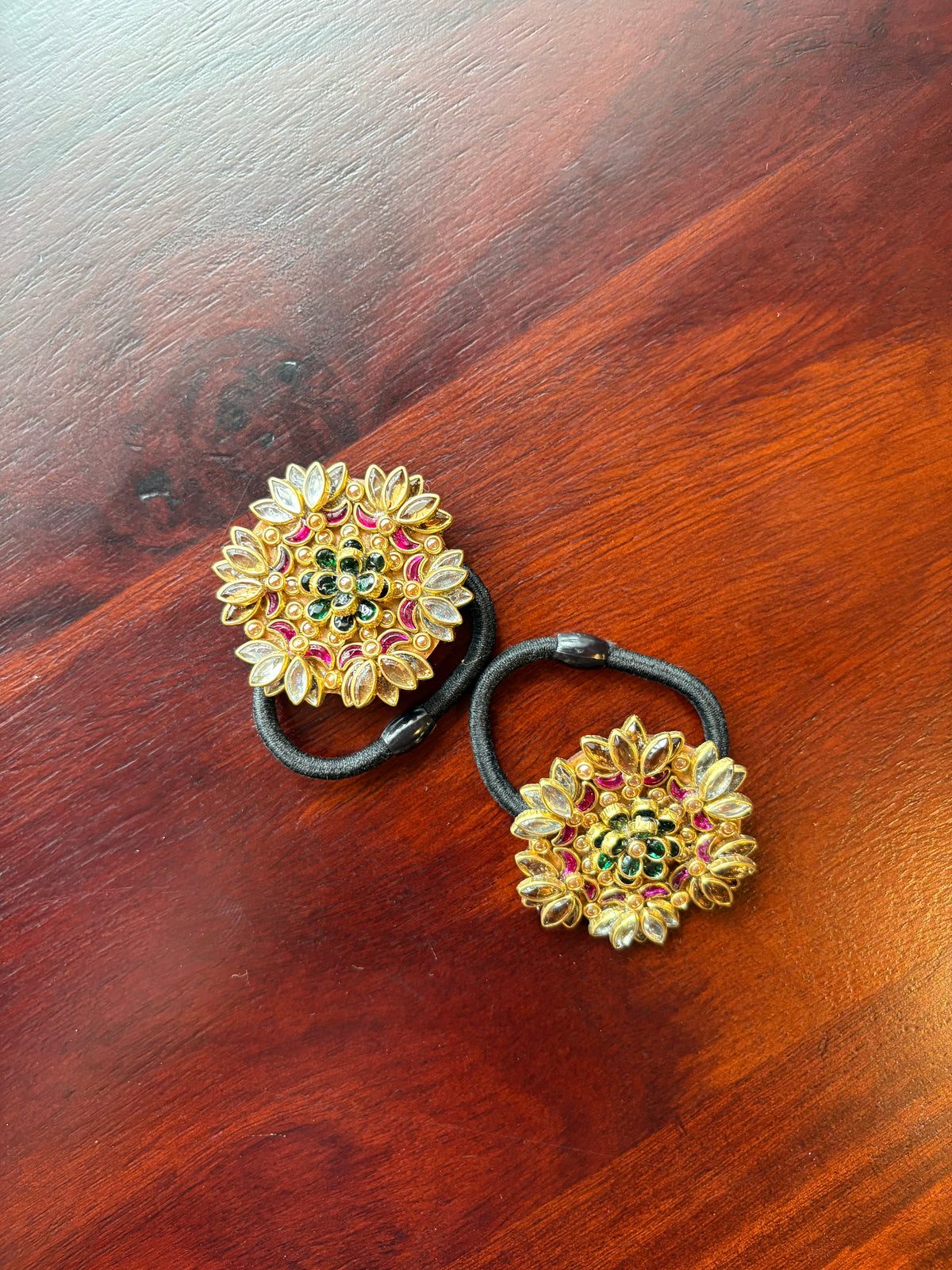 Multicolour Lotus Hair Tie - Pair