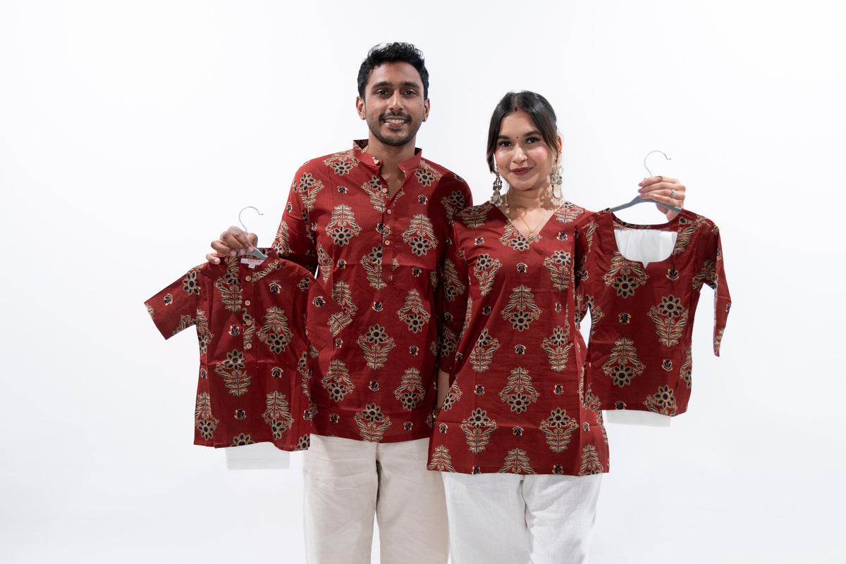 Maroon Cotton Kurti