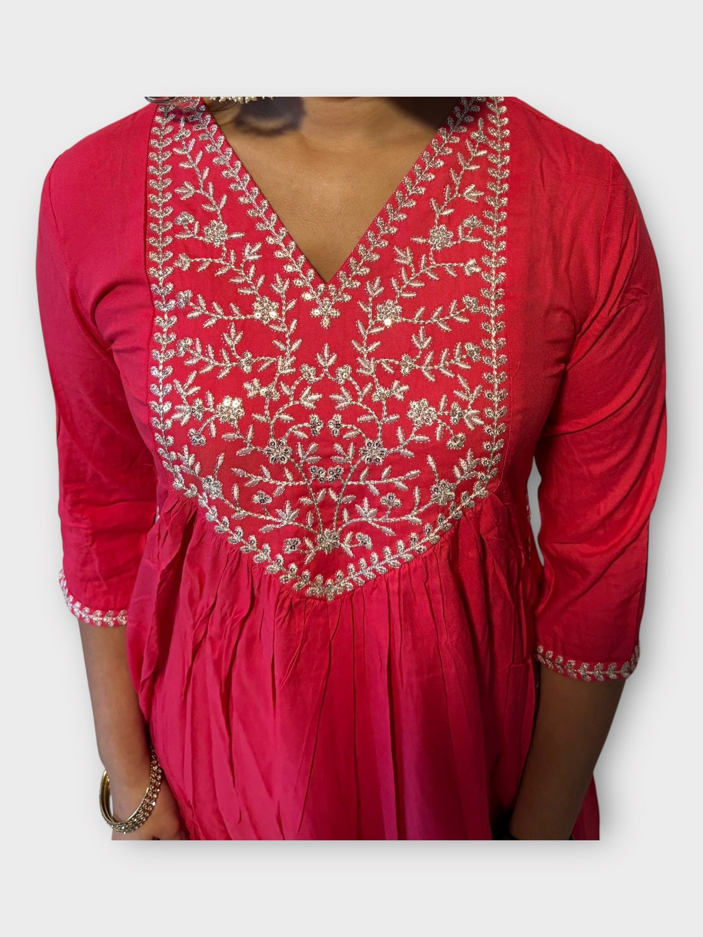 Pink x Silver Rayon Suit