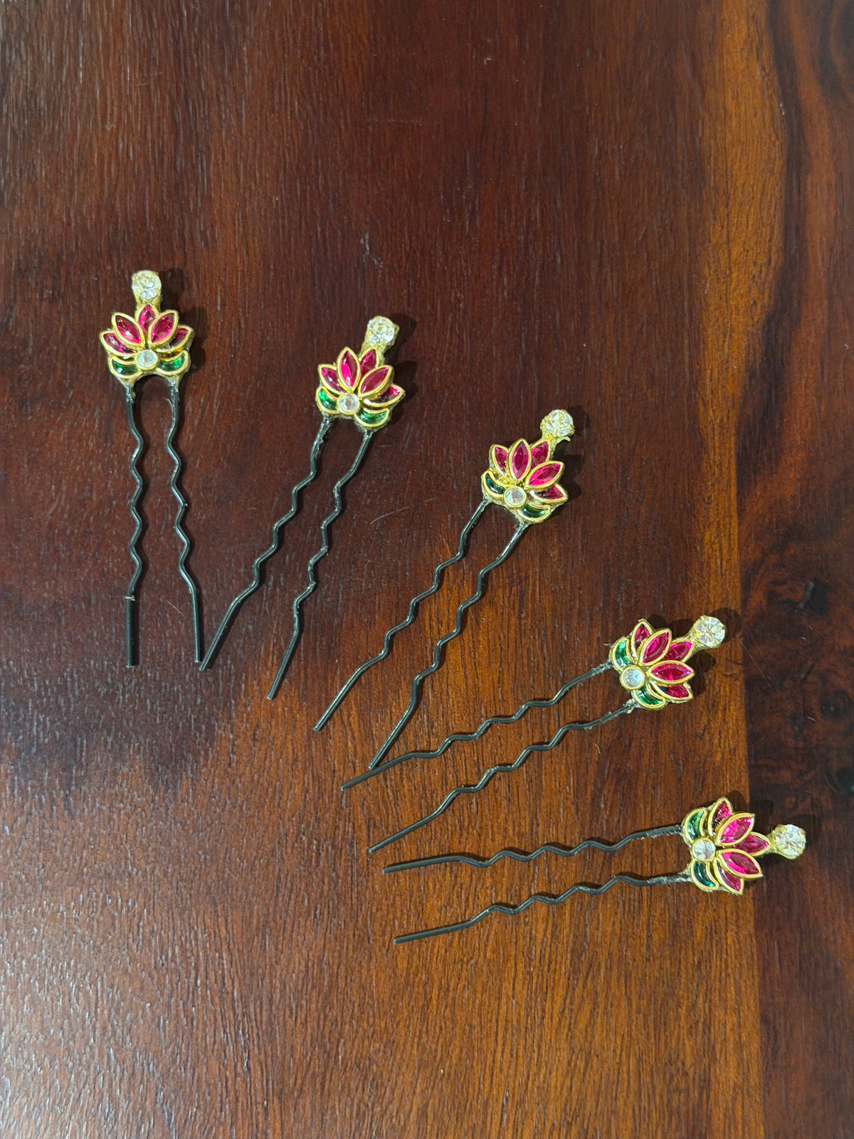 Lotus Flower Bun Pins - Pack of 5