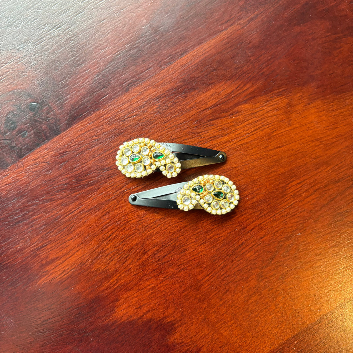 Paisley Hair Clips - Pair