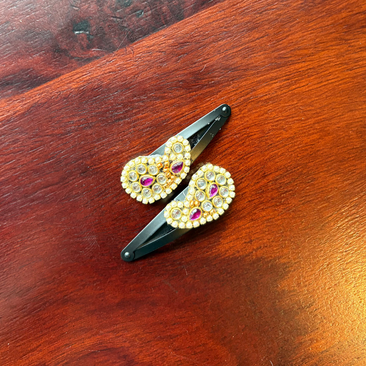 Paisley Hair Clips - Pair